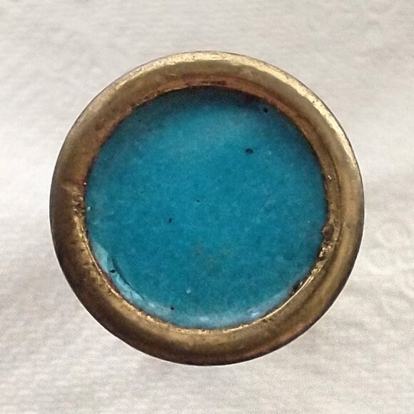 Cloisonne Vase Tiny Vintage Chinese Black Pink Green Blue Floral Design - Picture 5 of 10